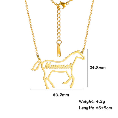 Personalized 19" Animal Necklace