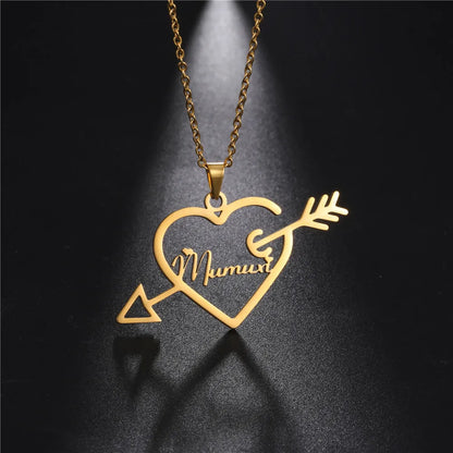 Cupid Heart Single Personalized Necklace