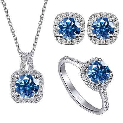 Four Side Stone Bridal Jewelry Set