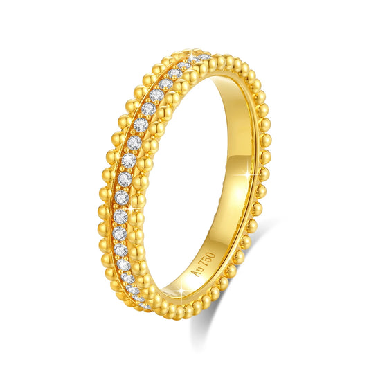 Dotted Extravagant 18K Gold Wedding Ring