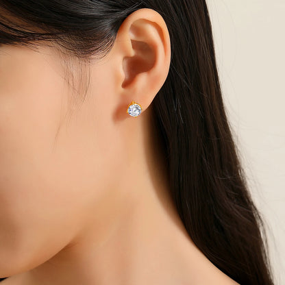 Circle Stud Earrings