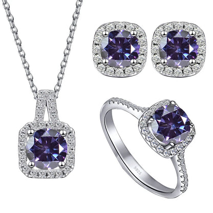 Four Side Stone Bridal Jewelry Set