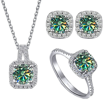 Four Side Stone Bridal Jewelry Set