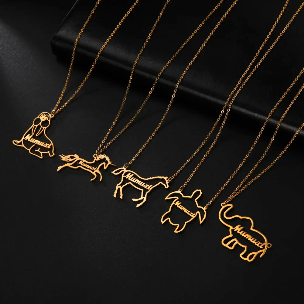 Personalized 19" Animal Necklace