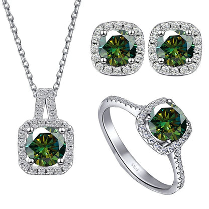 Four Side Stone Bridal Jewelry Set