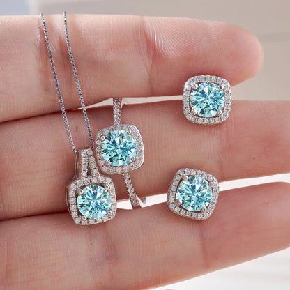 Four Side Stone Bridal Jewelry Set