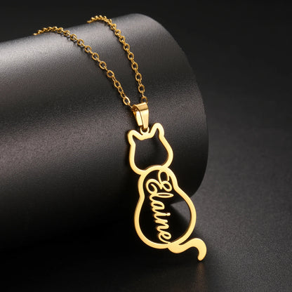 Personalized Cat Name Necklace