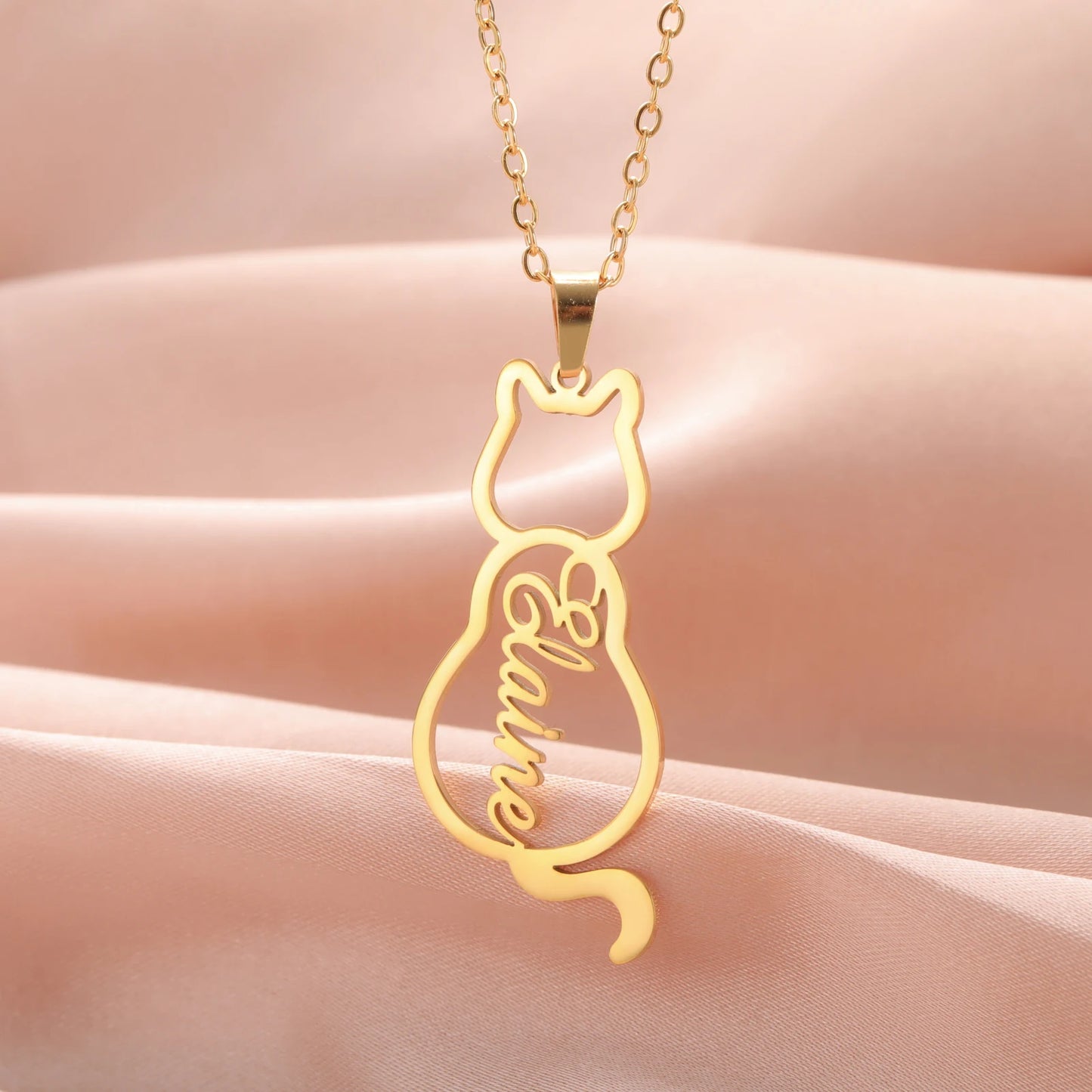 Personalized Cat Name Necklace