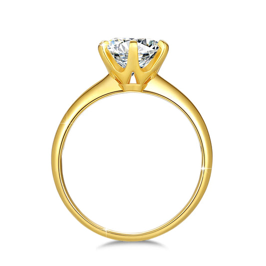 Polygonal Engagement 18K Gold Ring